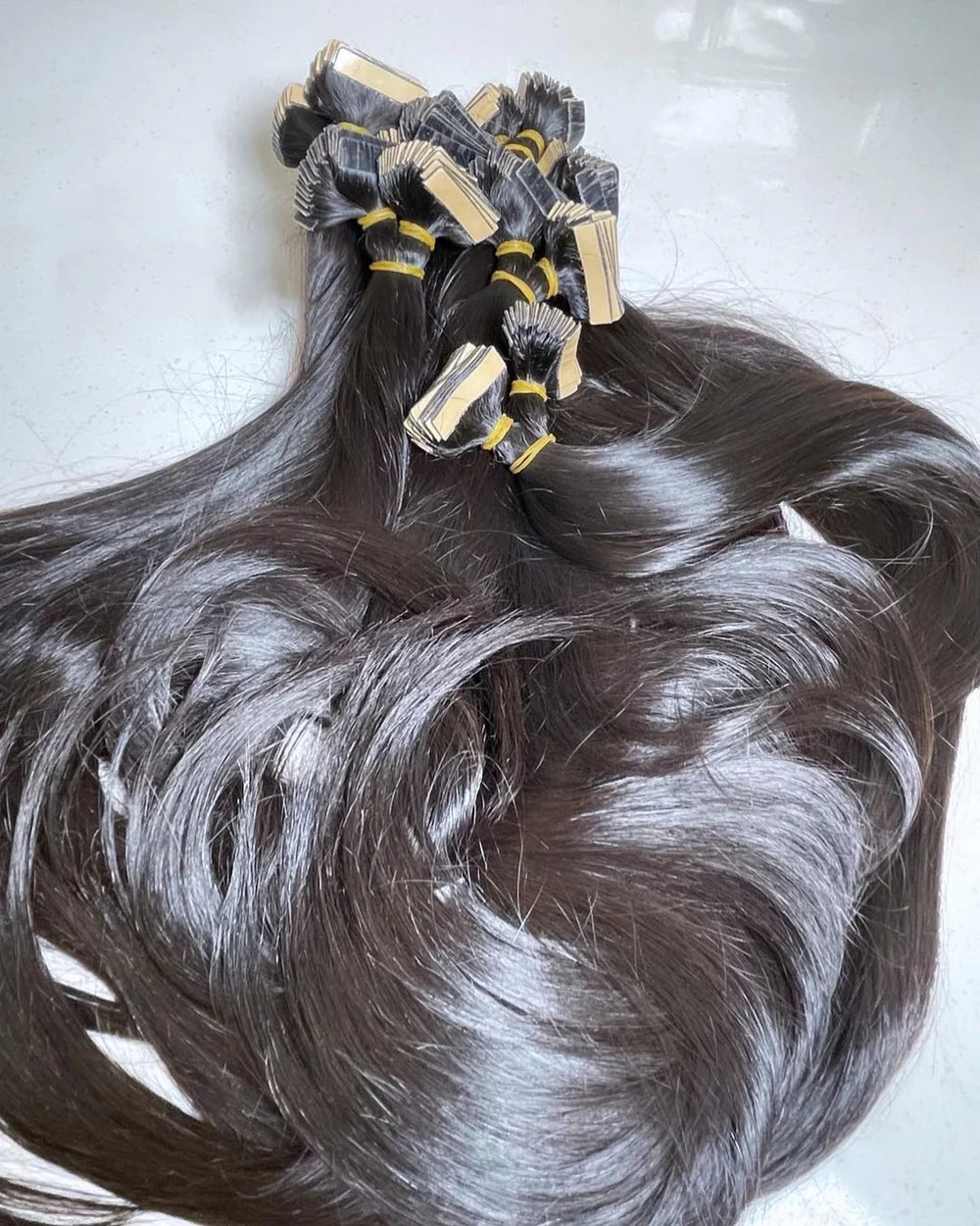 Tape-In Raw Hair Straight Adhesive Extensions