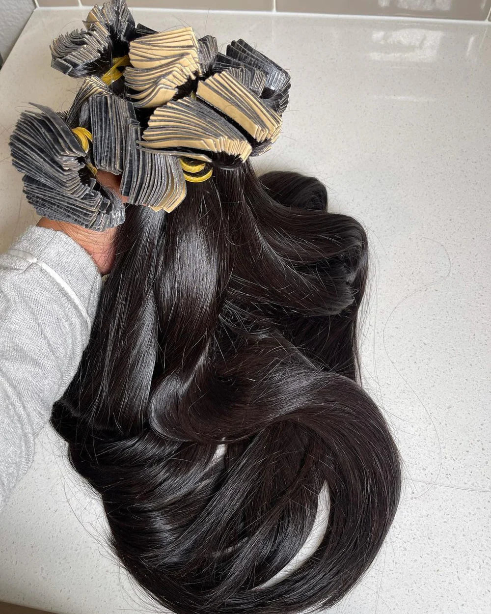 Tape-In Raw Hair Lisse Extensions Adhésives